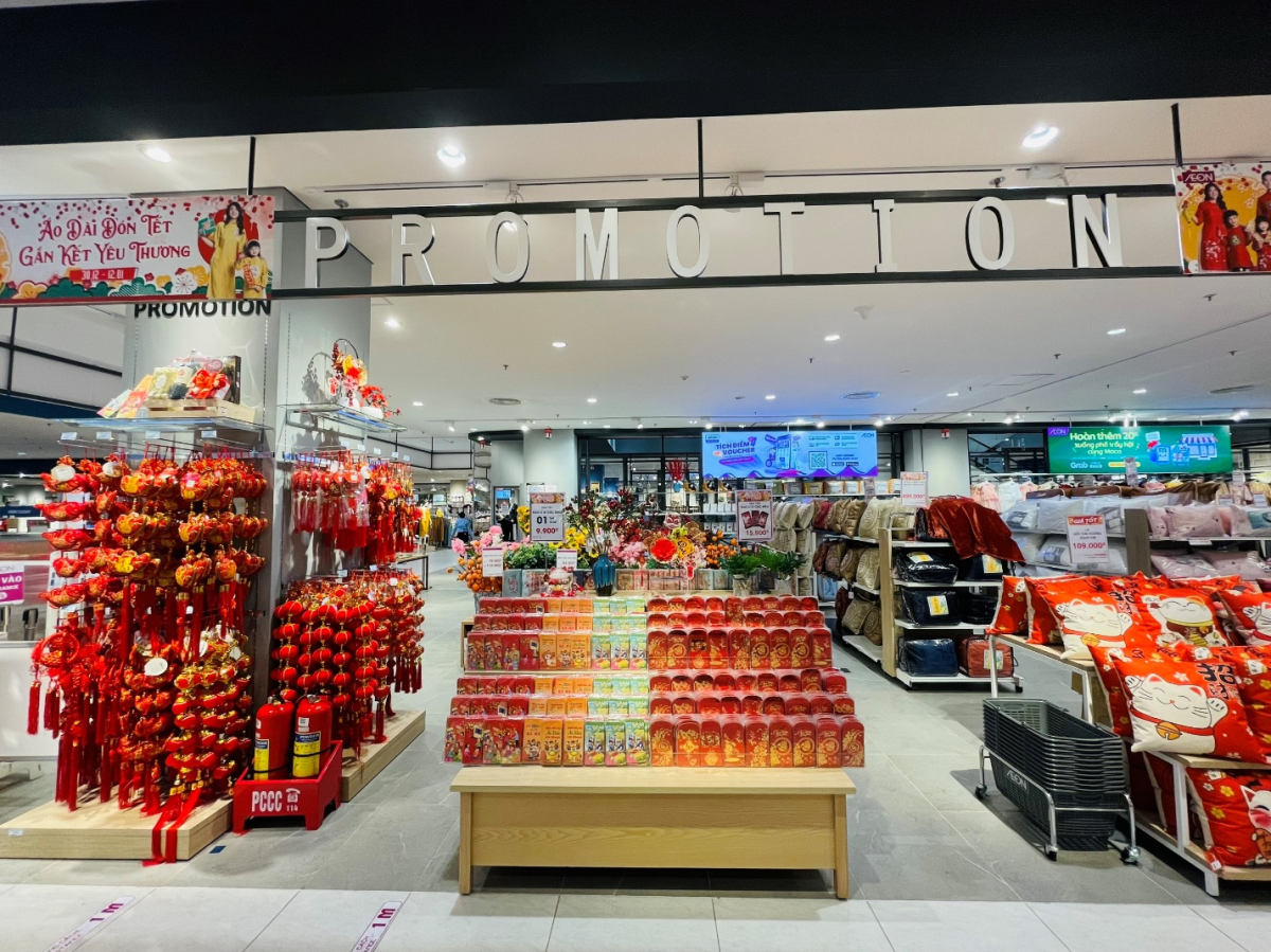 Nhiều mặt hàng đã lên kệ trên toàn hệ thống siêu thị AEON Việt Nam nhằm phục phục vụ khách hàng.