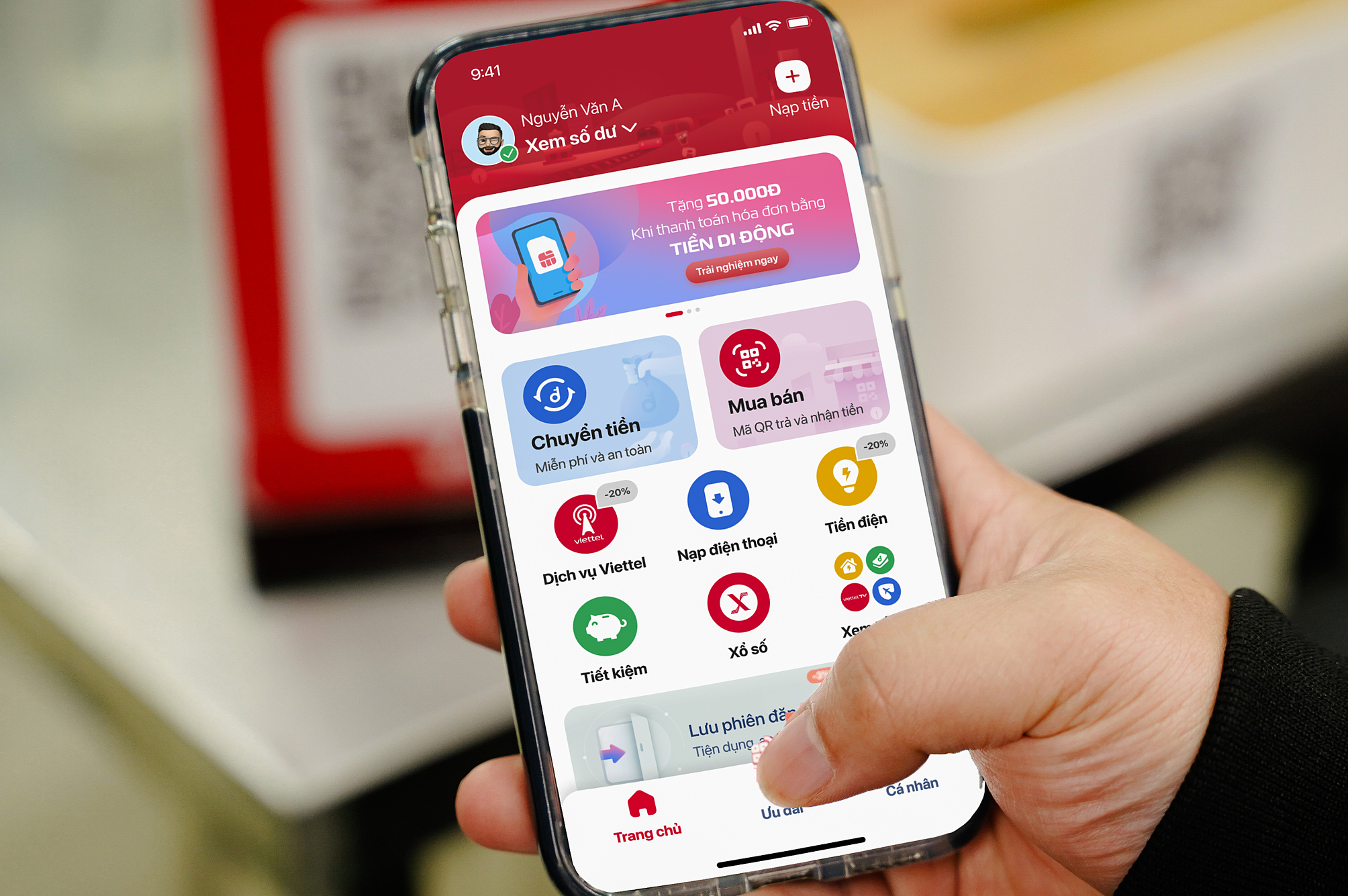Viettel Money sở hữu hơn 300 tiện ích thanh toàn và tài chính số. Ảnh: Viettel
