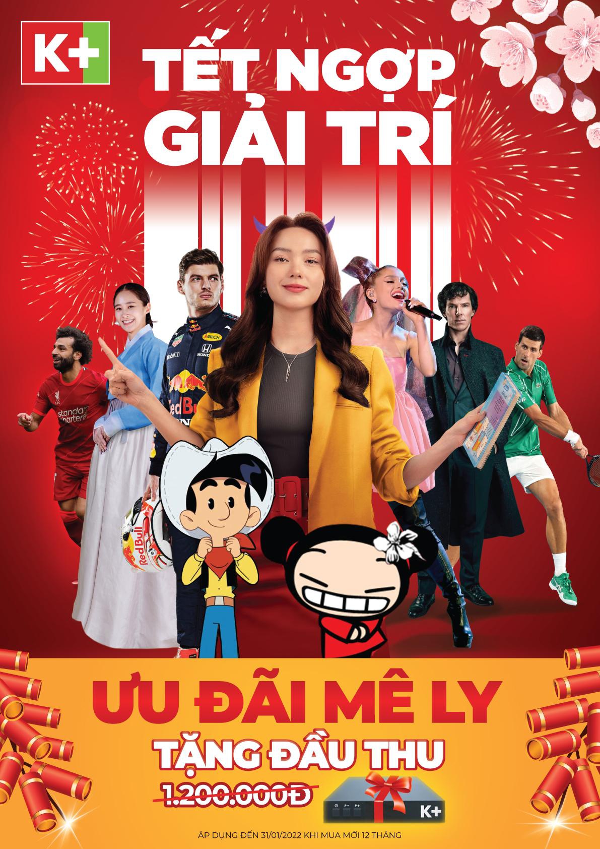 Truyền hình K+ tặng đầu thu miễn phí đón ‘Tết ngợp giải trí’  - ảnh 1
