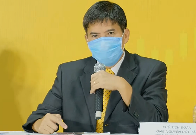 Ông Nguyễn Đức Tài tại một buổi gặp cổ đông năm 2021. Ảnh: Phương Đông.