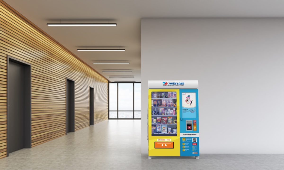 Mô hình bán hàng tự động của Thiên Long.